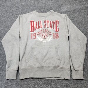 Ball State Cardinals Vintage Y2K Crewneck Sweatshirt Size Sm NCAA Hoodie Pocket
